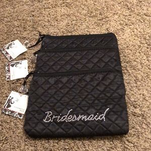 Bridesmaid makeup or accessory bag